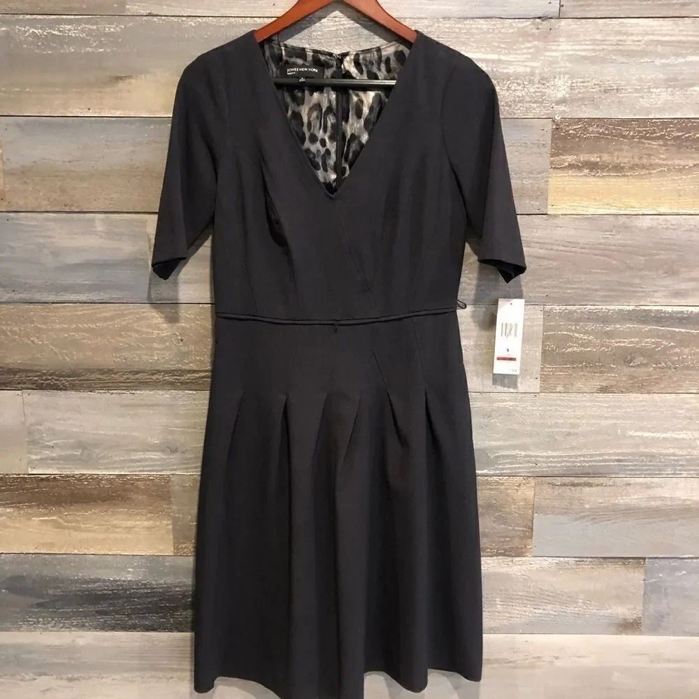 Jones New York NWT a line grey dress 6